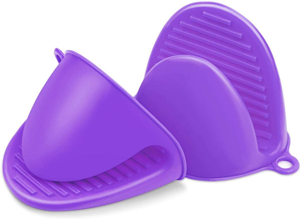 Silicone Pot Holders Heat Resistant, Oven Mitts Gloves Cooking Pinch Grips Glove Hand Clip